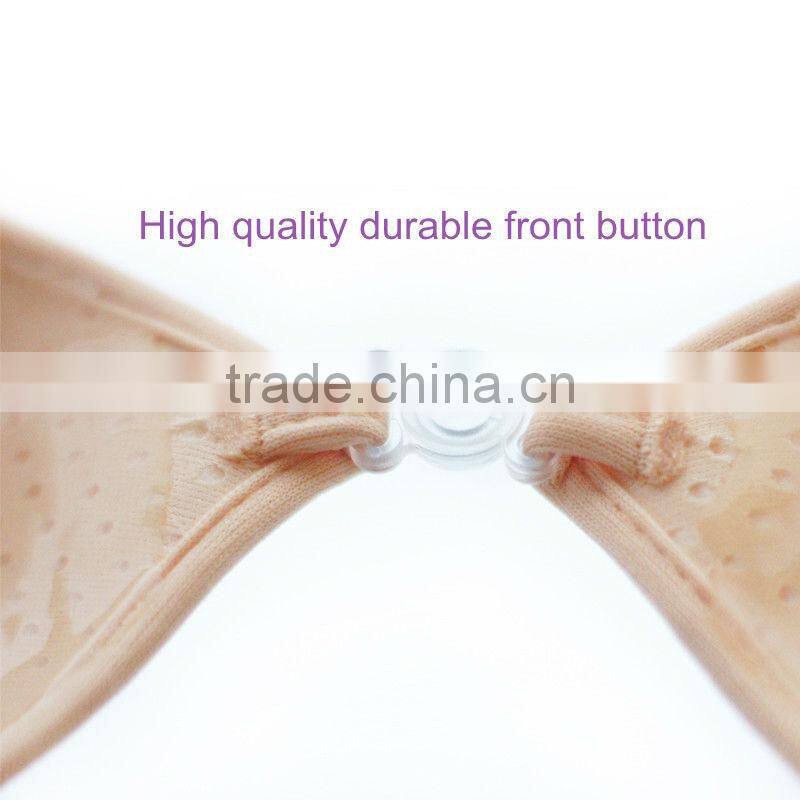 Elegent charming front closure liftup breathable lace nude bra