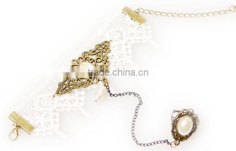 Lace bracelet ring sets antique women jewelry set wholesale