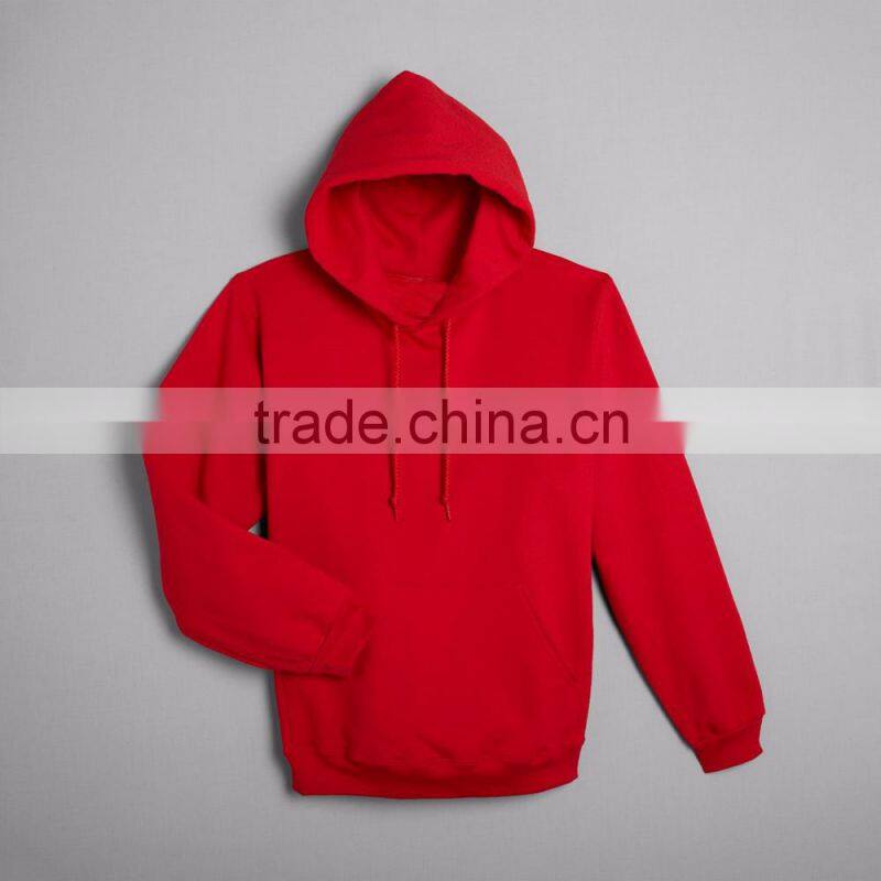 Mens Hooded Pullover Sweatshirt Autumn Season Durability Solid Sweaters With Front Pocket Pill Resistant Fleece Custom Hoodies