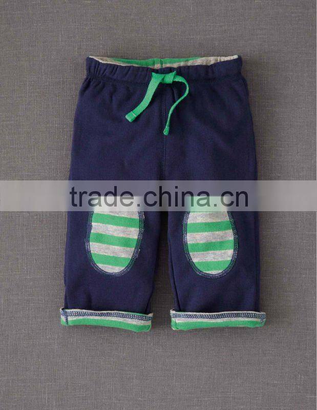 TODDLER BOYS PANT WITH STRIPED KNEE PATCH