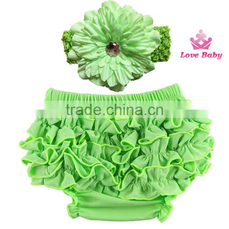 New Summer Infant Baby Girl Boy Ruffle Unisex Pants Skirt+Headband Bloomers Nappy Cover Baby Shorts LBS5052601