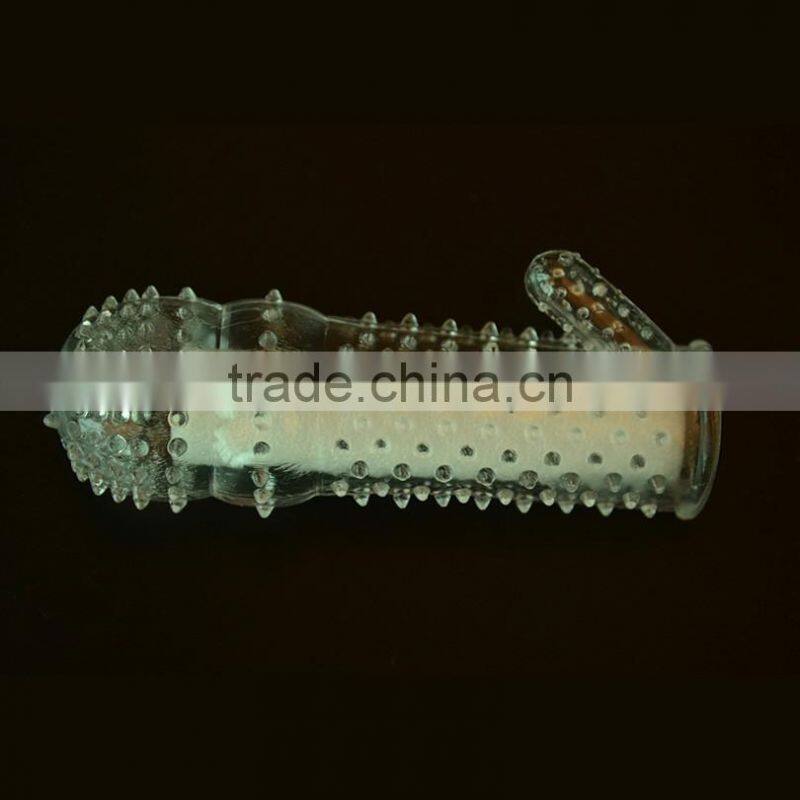 Reusable condom g spot stimulating condom cock enlarger