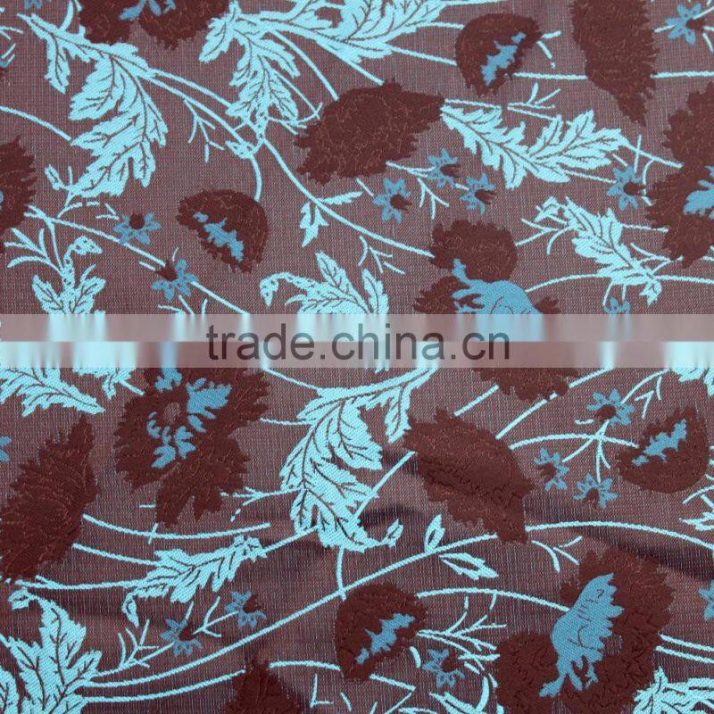 High quality fashion style garment fabric, wonderful flower jacquard fabric