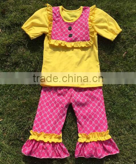 2016 wholesale spring baby clothing set girls pajamas christmas baby japamas for kids