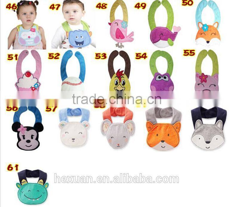61 designs,cotton baby bibs, you can choose