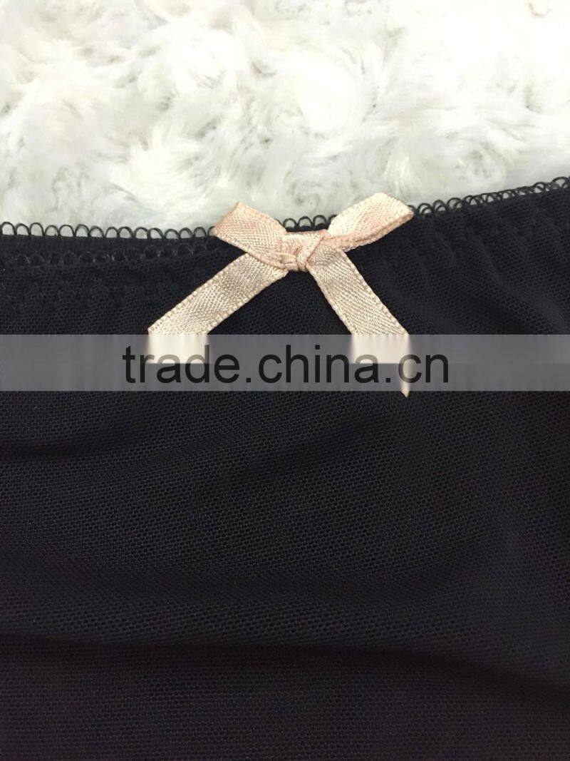 Stylsih Fancy adult woman hot lace on mesh Panty G-string two Set OEM Shantou underwear quality free sample