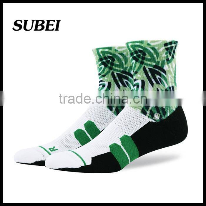 20mm/hg ankle high colorful 360 digital print man compression sport fashion sock