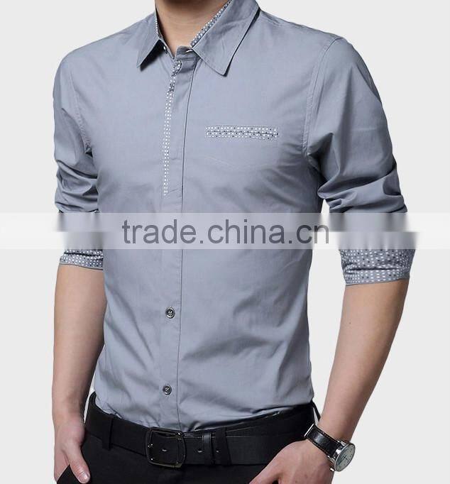2016 New style multi colored slim fit casual shirt for men