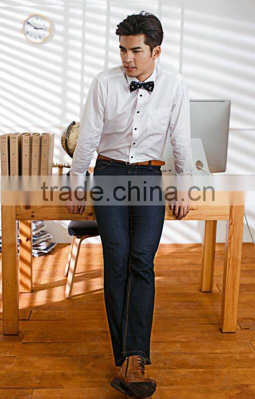 Latest style Man Dress shirts with long sleeve 100%cotton