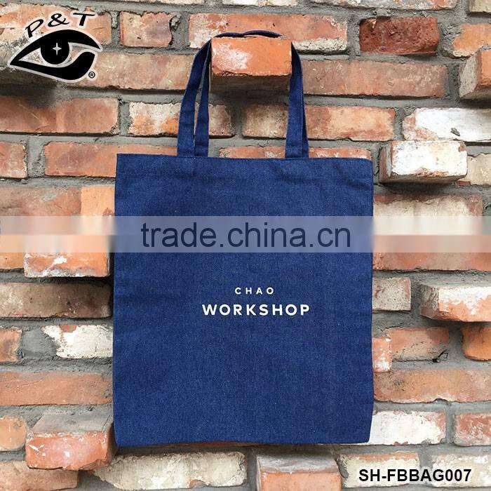 Custom-built Canvac Bags Chinese Printed Blue Fabric Tote Bag For Girls