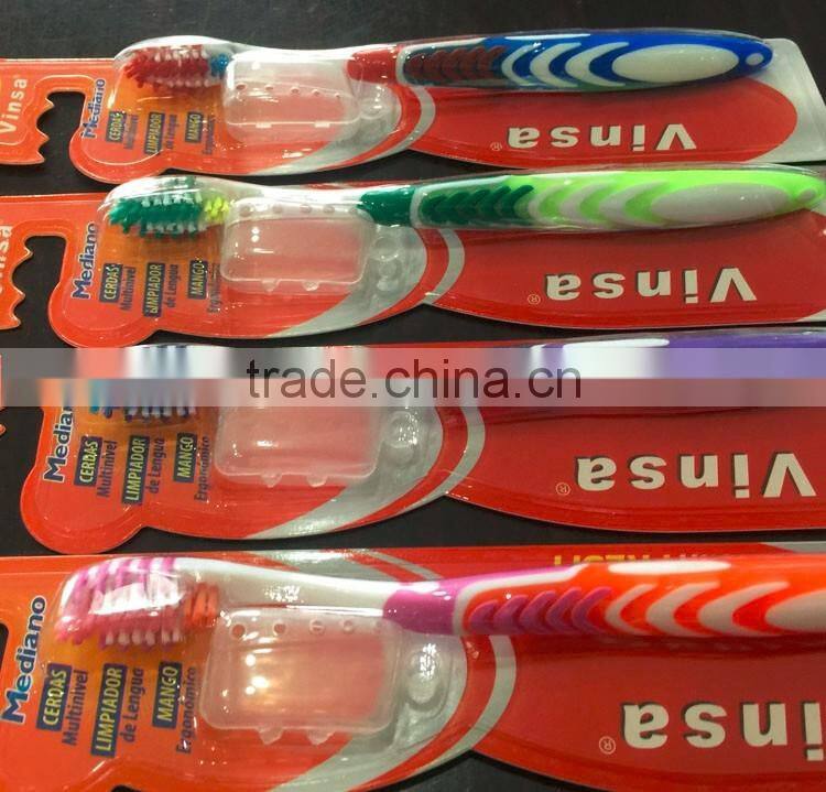 high quality adult toothbrush for daily home use with cap