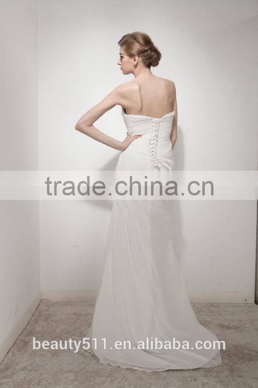 wedding gowns 2017 bridal dress Shoulder belt chiffon sleeveless elegant prom wedding gowns Mermaid Lace wedding dress AS307