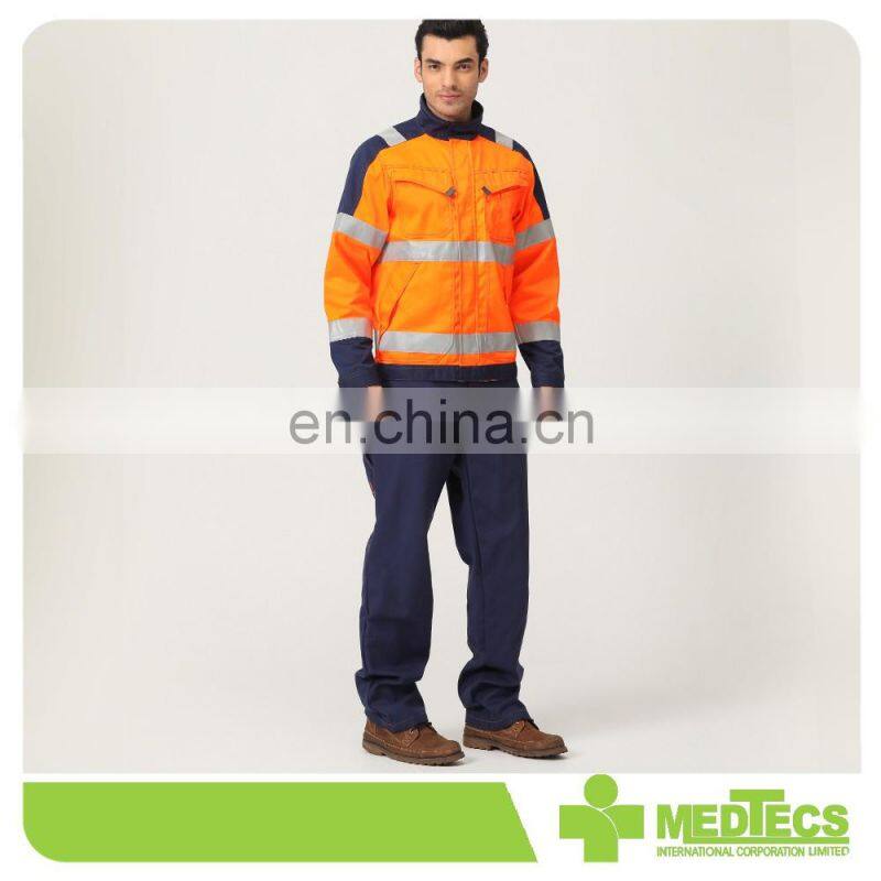 Orange High Vis Customized Safety Work Jacket for construction