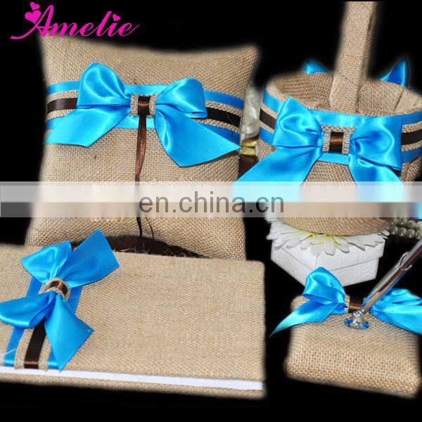 Black and White Striped Wedding Ring Holder Pillow