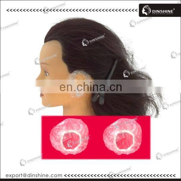 PE material clear disposable ear cover for spa beauty hair salon in 2016