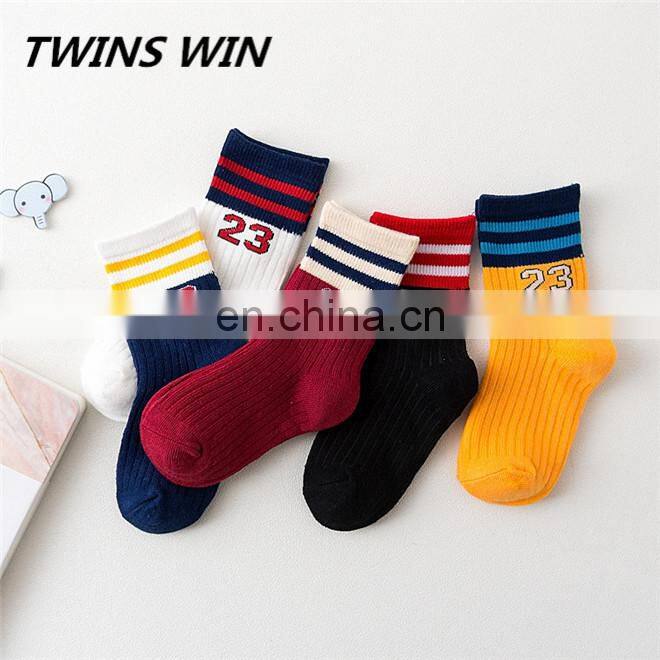 2018 china wholesale winter comfortable soft unisex children fashion cotton socks custom with logo