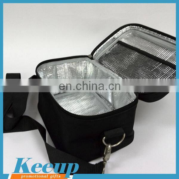High quality custom cheap promotional round non-woven portable mini 1pack cooler bag