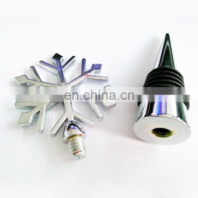 Christmas gift Zinc Alloy Wine Bottle Stopper Snow Shape Wine Bottle Stopper for Wedding Supplies