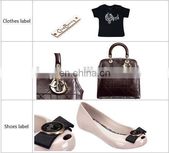 Hot sell metal furniture hardware accessories clothing labels with engraved logo