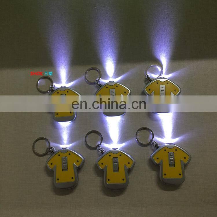 2017 NEW product LED fashion T-skirt shape Keychain