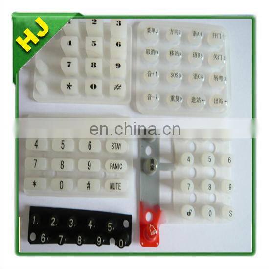 Remote control conductive silicone rubber keypads