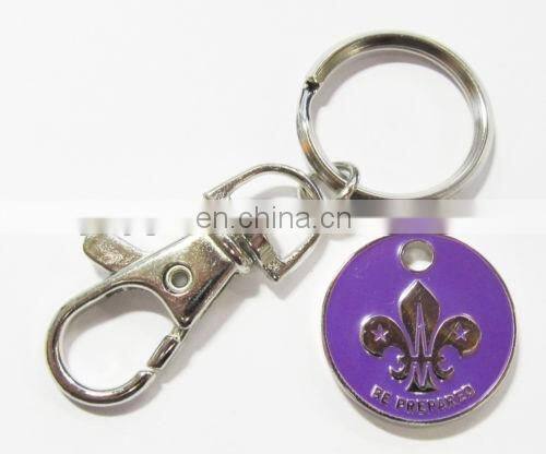 UK metal trolley coin keychain