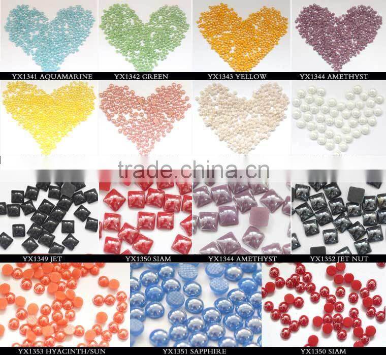 0323L Rectangle shaped pearls half,Cheap price pearl half round,half pearls wholesale