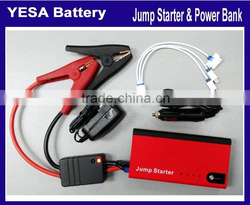 for any displacement Gasoline Car / Diesel Vehicle Thin Tpye 11000mAh Li-ion battery for USB EC5 output Jump Starter