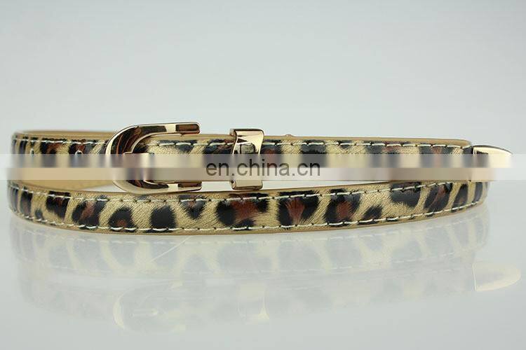 New Fashion Use 12 Colors Women Candy Color Narrow Thin Skinny Waist Belt Pu Leather Waistband