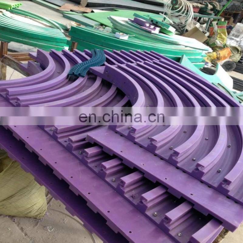 Custom Large Curved Sliding Guide Rail POM Plastic Track for Chain Roller