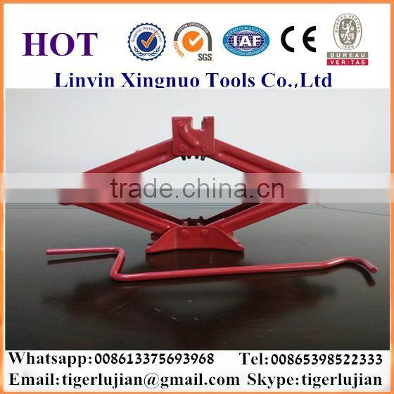 China famous brand name Xingnuo 1.5-ton capacity red color portable scissor jack
