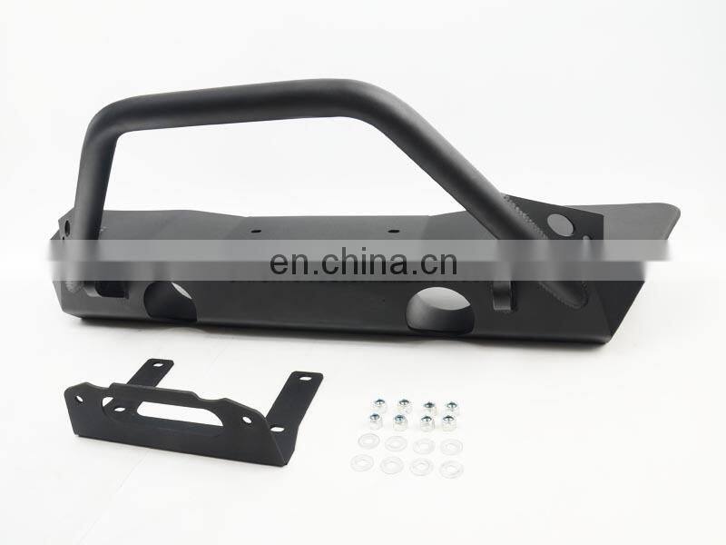 Offroad Black Front Bumper for Jeep Wrangler JK 07+ Accessories Steel Bumper Guard
