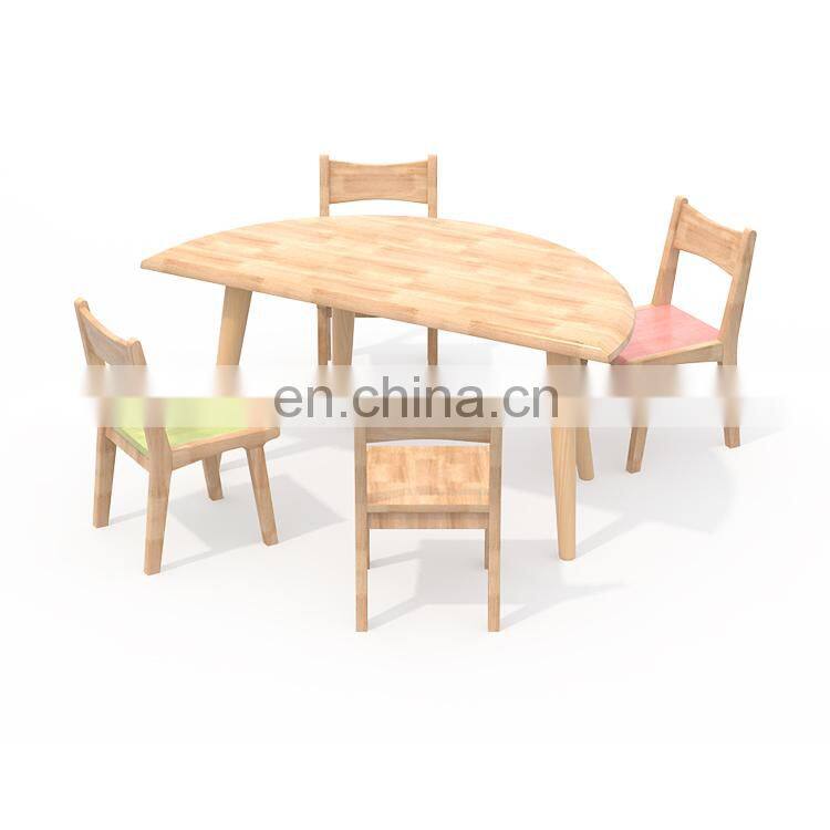 Kids Study Table and Chairs Kindergarten Classroom Furniture Nursery wooden furniture sets