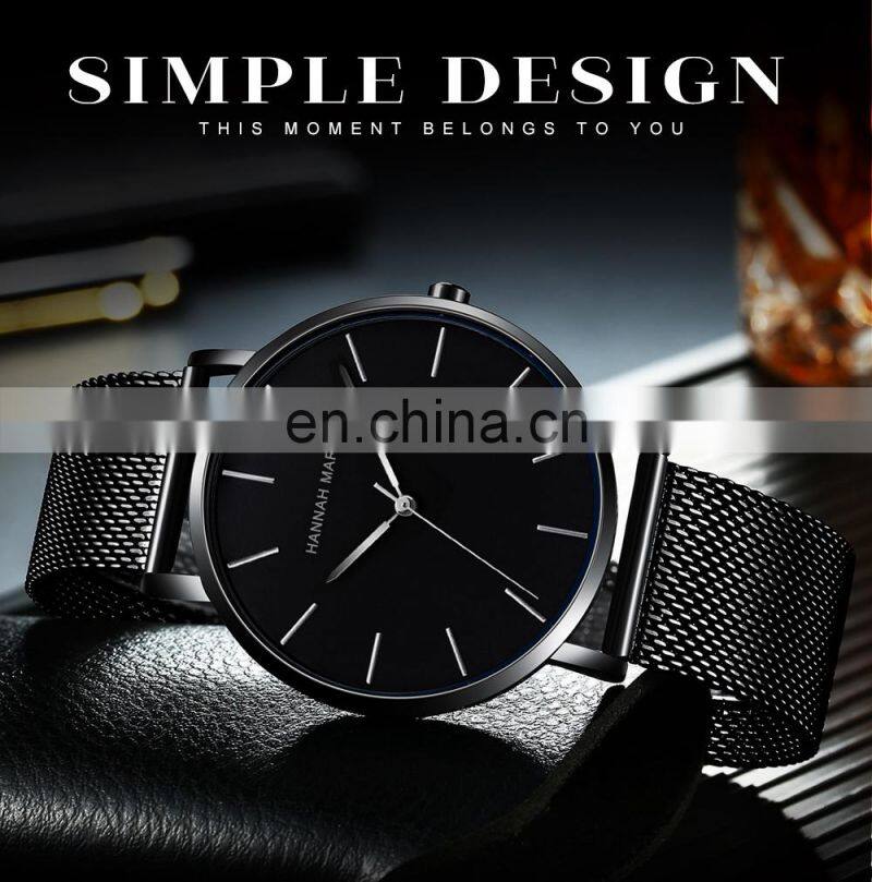 Hannah Martin 151 Classic Design Japan Quartz Waterproof Stainless Steel Fashion Business Thin Watch