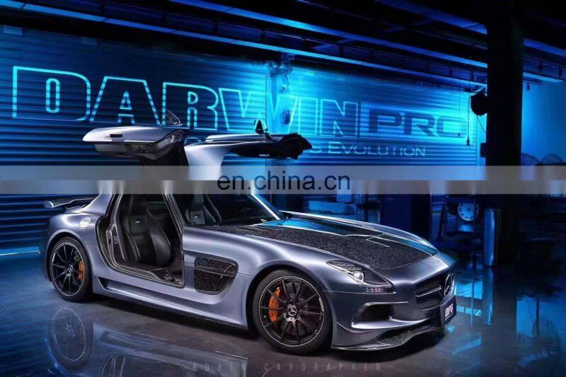 Runde Resin Or Half Carbon For Mercedes-Benz SLS AMG R197 Black Series Body Kit Front Bumper Side Skirt Rear Bumper Hood Spoiler