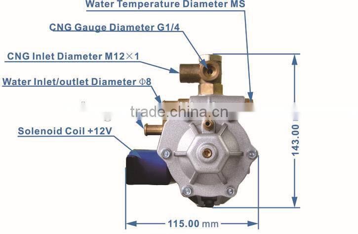 LPG CNG regulator reducer for 4/6/8 cylinder car