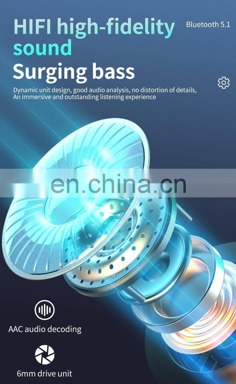 2021 New Mirror H8 TWS Wireless earbuds Mini Earphone 2000mAh LED Display Headset earphone Noise Canceling Gaming Headphones