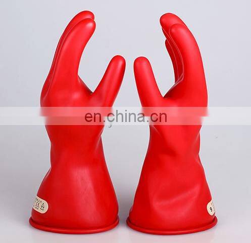 Class 00 0.5KV Long Low Voltage Electric Worker Safety Hand Protection Latex Rubber Insulating Gloves