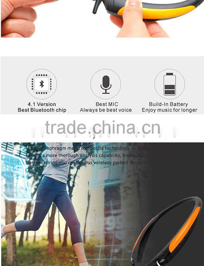 china bluetooth wireless headset headphones price with Calls vibration