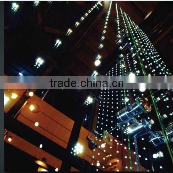 Curtain Wall Temper Glass with Color LED lights