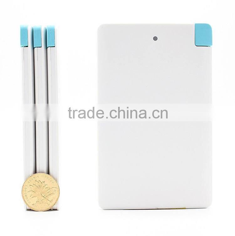 2016 High Quality Ultra-thin Mini Power Bank With Low Price