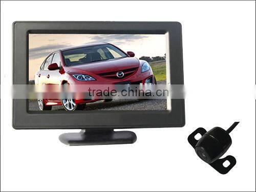 Good price car rearview system 4.3inch lcd monitor and butterfly camera easy connecto