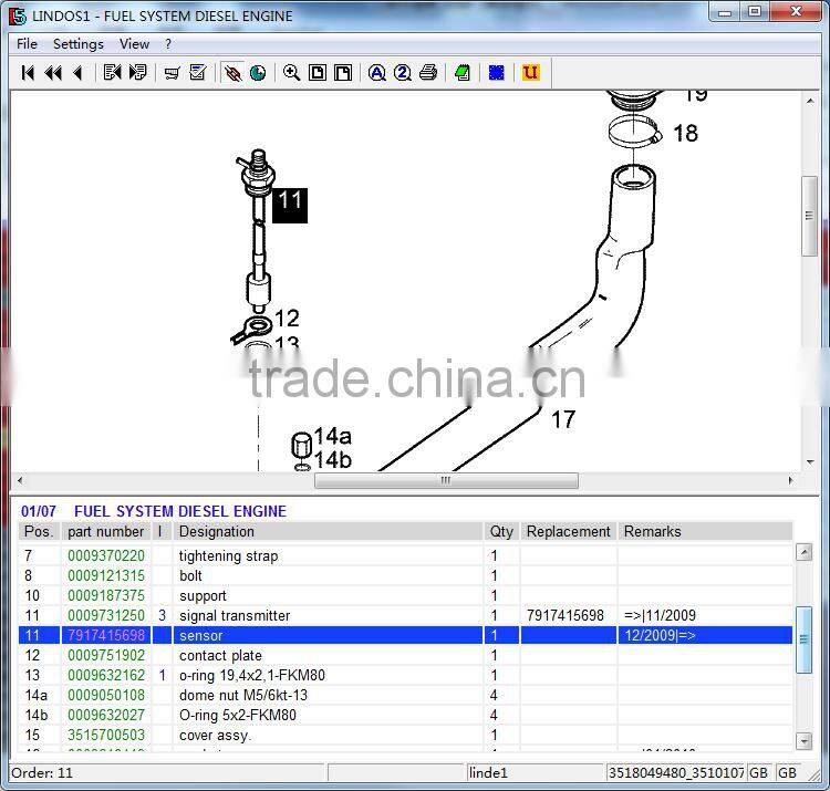 sensor 7917415698 spare part for Linde forklift truck 1218 351 352