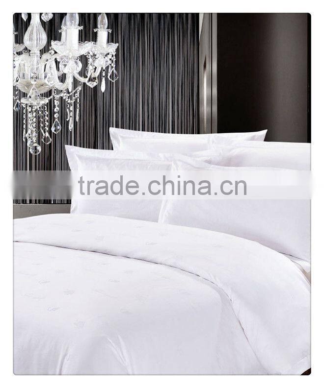40s white plain star hotel bedding set