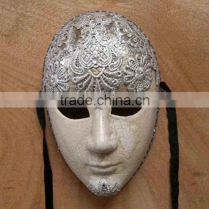 Madri Gras Silver Lace Paper Masks
