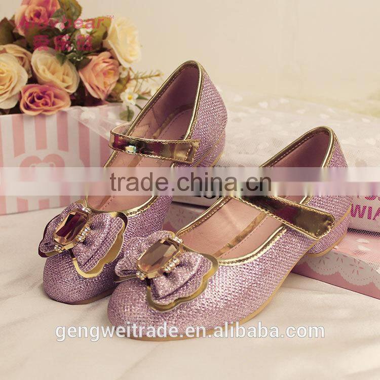 2015 Baby girl princess shoes girl diamond high heel shoes