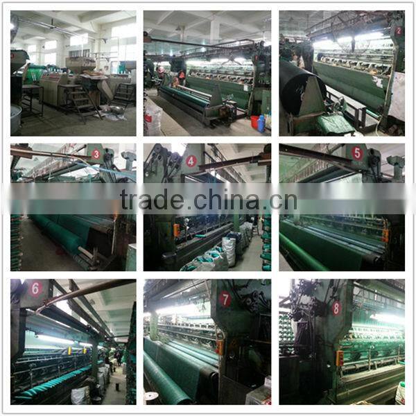 New hdpe 185g six needle type dark green and white shade net with 90% shade rate