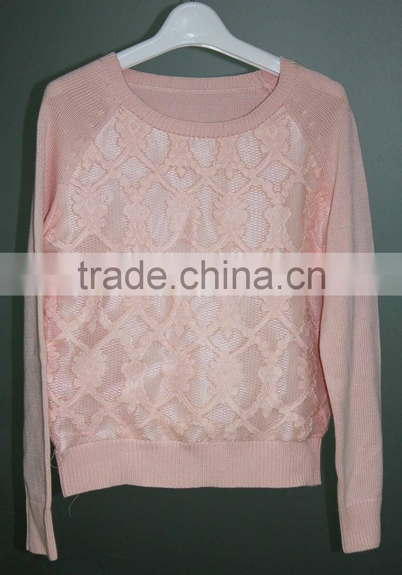 2016 Lady Autumn Fashion Design Striking and Unique Camo Jacquard Pullover Alibaba Factory direct supply