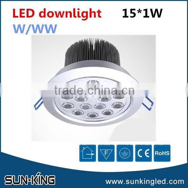 Top quality bridgelux non-dimmable/dimmable 30w led down light , 220v led ceiling light spotlight 24w 21w 18w 15w 12w 9w 7w 5w