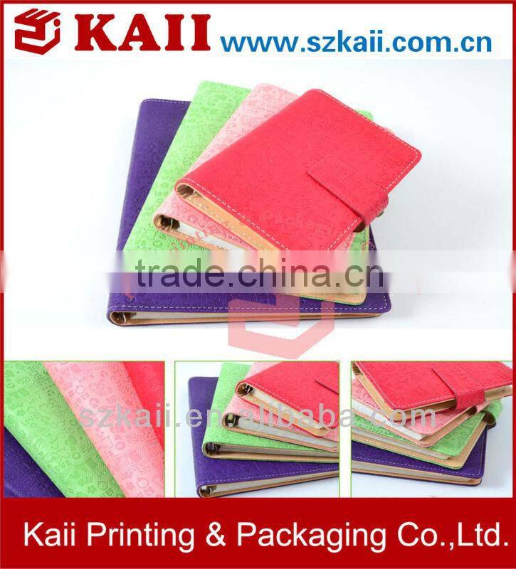 small size spiral notebook with colored paper for daily notes writing